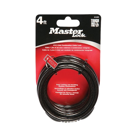 Master Lock Master Lock 5/16 in. D X 48 in. L Vinyl Coated Steel Locking Cable 8143D